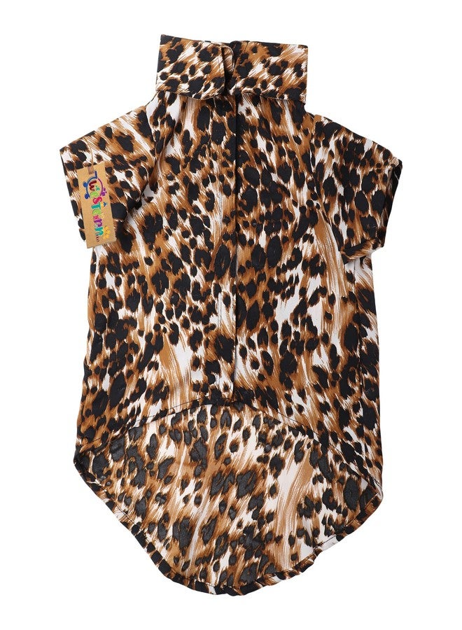 Western Era Super Soft Trendy Printed Shirt, Ultra Comfort Dog Apparel, Cotton Printed Breathable Basic Vest Dog Shirt, Lightweight Thin Shirt for Your Furies (Medium - 18 inch) (Leopard Print) - Image 5